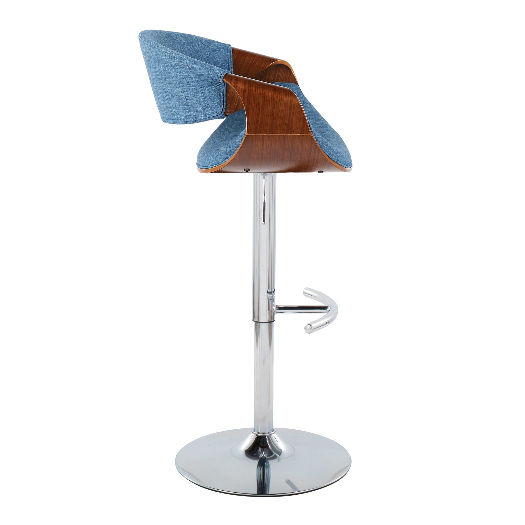 Curvo - Mid Century Modern Adjustable Barstool With Swivel (Set of 2) (2)