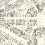 Vintage Map of Detroit, MI Business Section 1929