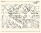 Vintage Map of Detroit, MI Business Section 1929