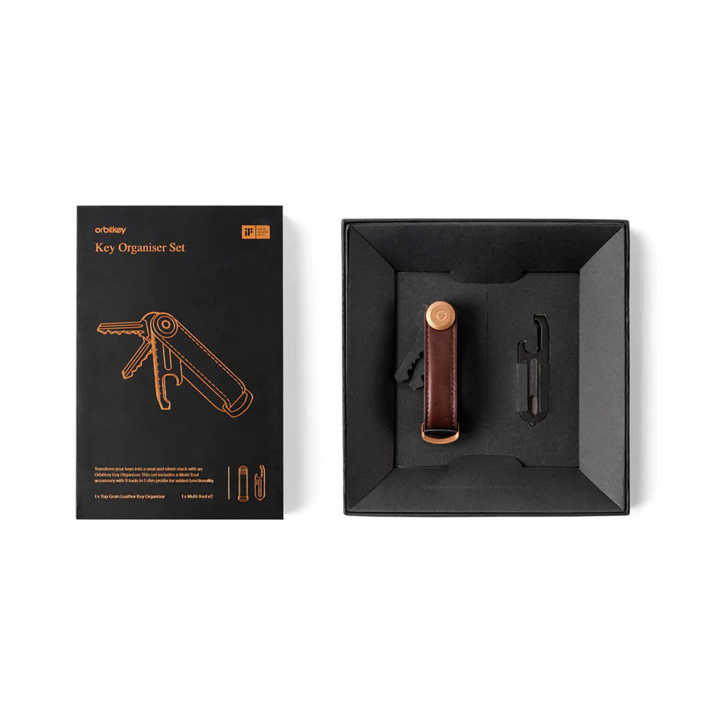 Leather Key Organizer // Multi-Tool V2 // Espresso + Black