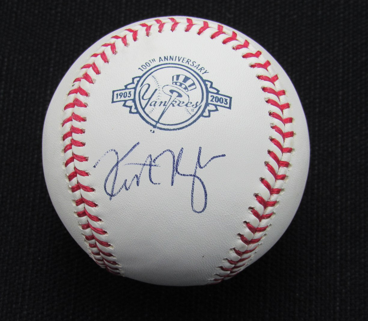 Keith Hughes Signed/Auto Yankees 100th OML Baseball JSA  186780