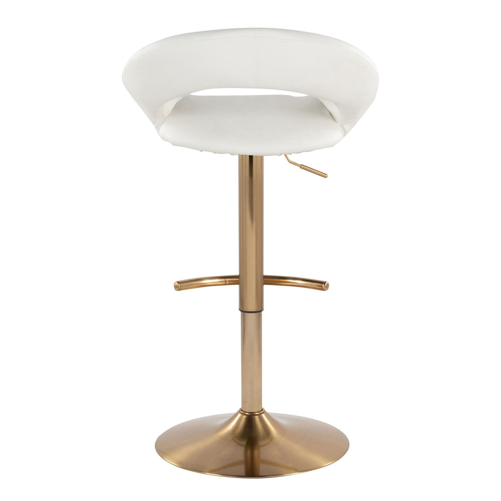 Posh - Contemporary / Glam Adjustable Barstool With Swivel (Set of 2)