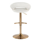 Posh - Contemporary / Glam Adjustable Barstool With Swivel (Set of 2)