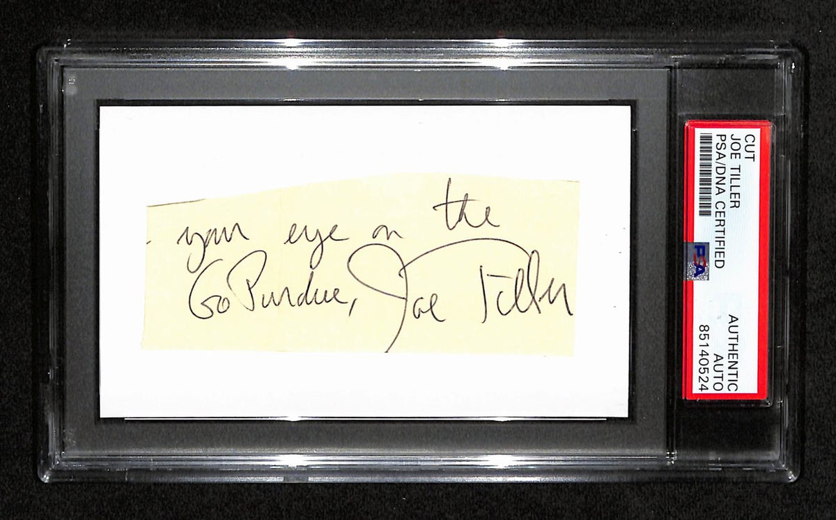 Joe Tiller  Autographed 3x5 Cut Card PSA/DNA 186562