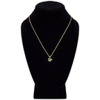 Cubic Zirconia 14K Gold Filled Triangle Love Pendant Necklace Set