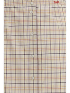 Skirt Checked Cotton Poplin Natural/Lilac