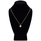 Cubic Zirconia 14K Gold Filled Hollow Heart Pendant Necklace Set