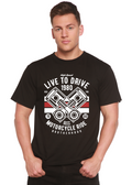 Live To Ride 1980 Men's Bamboo Viscose/Organic Cotton Short Sleeve Graphic T-Shirt