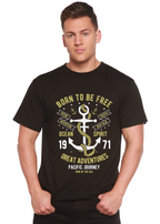 Born To Be Free Men's Bamboo Viscose/Organic Cotton Short Sleeve Graphic T-Shirt