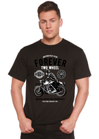 Forever Two Wheel Men's Bamboo Viscose/Organic Cotton Short Sleeve Graphic T-Shirt