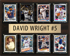 David Wright New York Mets Fan Gift Plaque 12x15 8 Cards Topps Donruss Panini 2024 2025 2026