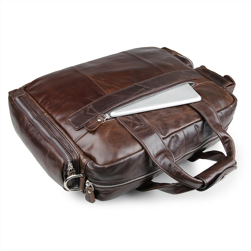 Flash Sale Vintage Leather Messenger Bag Mens Leather Briefcase