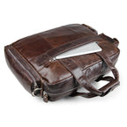 Flash Sale Vintage Leather Messenger Bag Mens Leather Briefcase