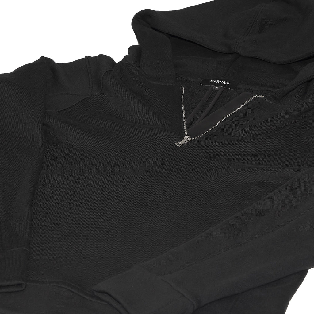 The Lionize Half-Zip Hoodie // Black