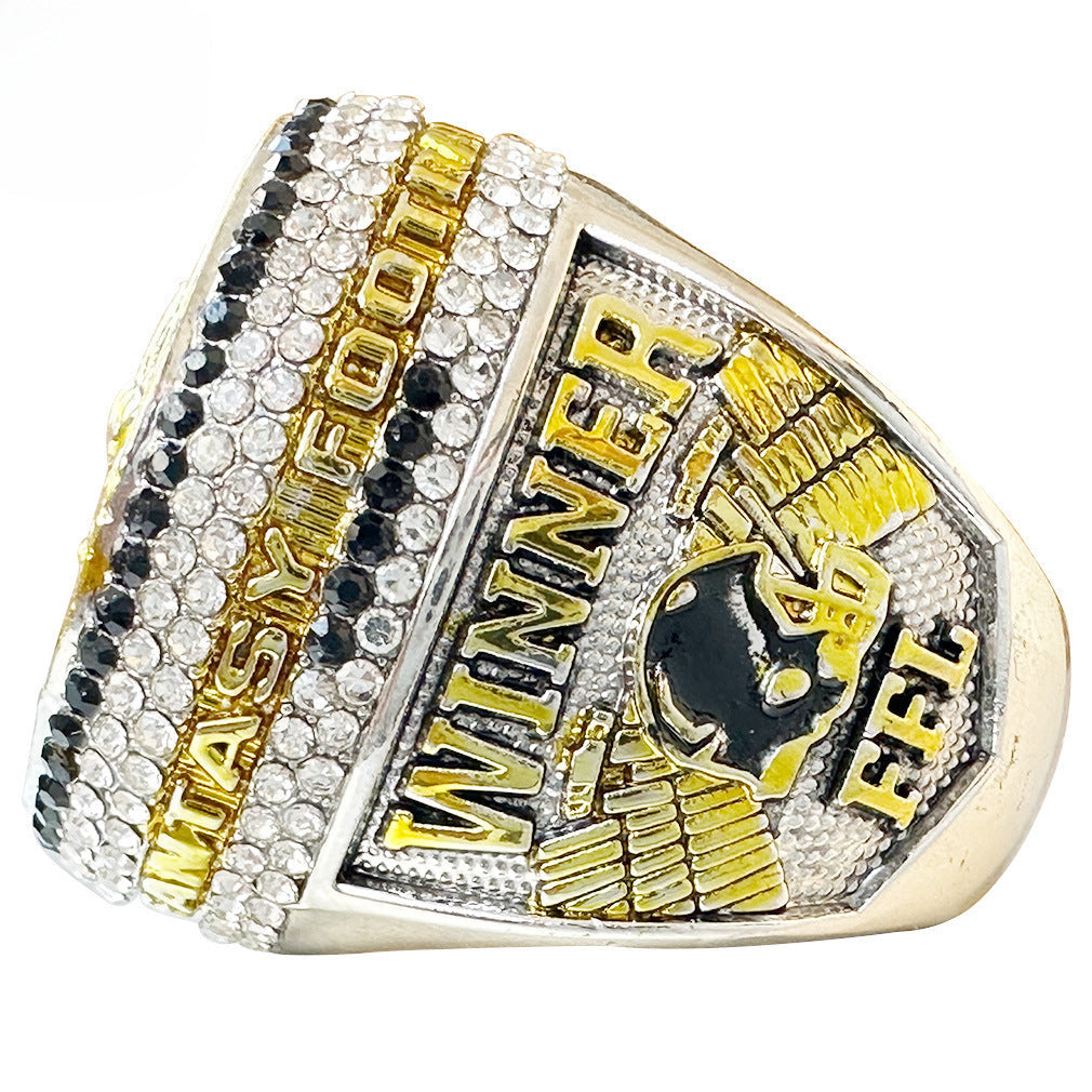 2023 Fantasy Football Champion Ring and Trophy Set – League Winner Award Gift Box