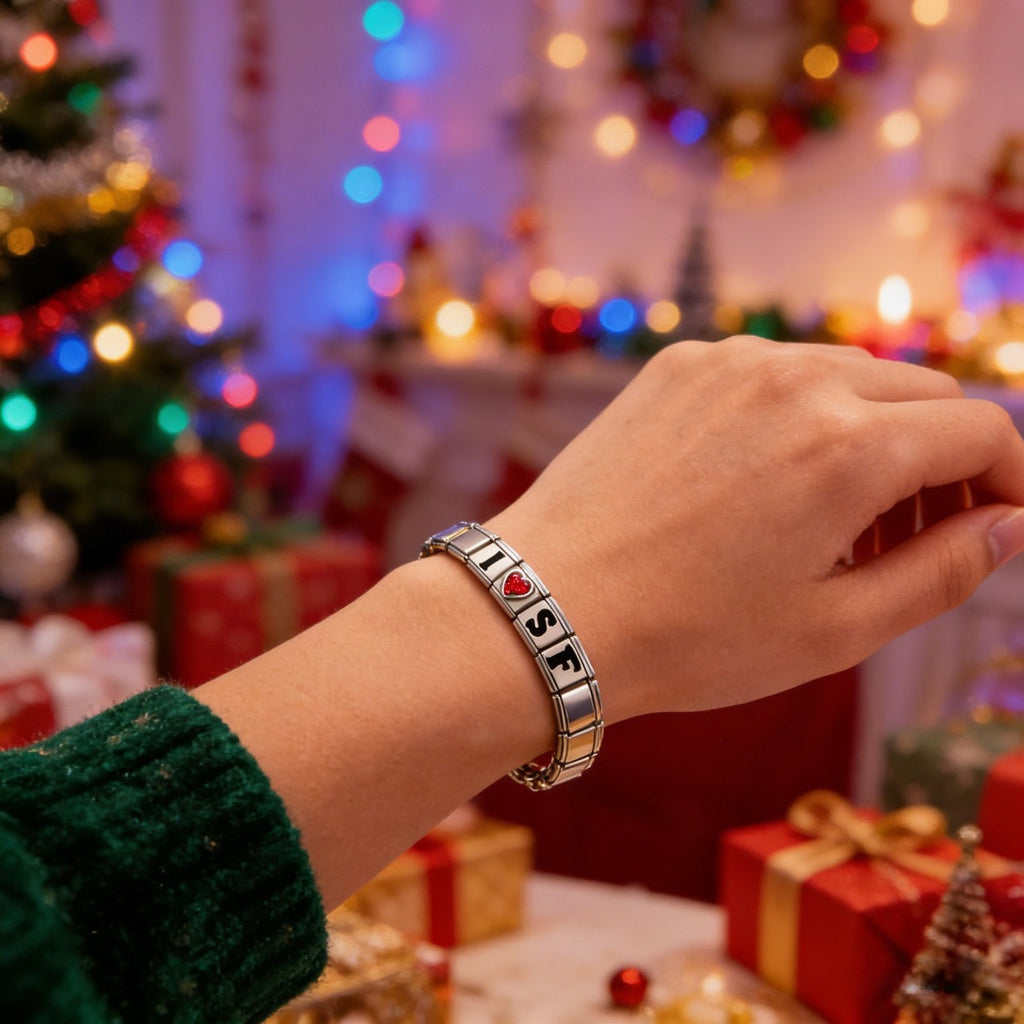 San Francisco 49ers Italian Charm Bracelet – Sports Fan Gift for Holiday, Birthday & Game Day
