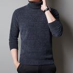 Heathered Turtleneck // Blue