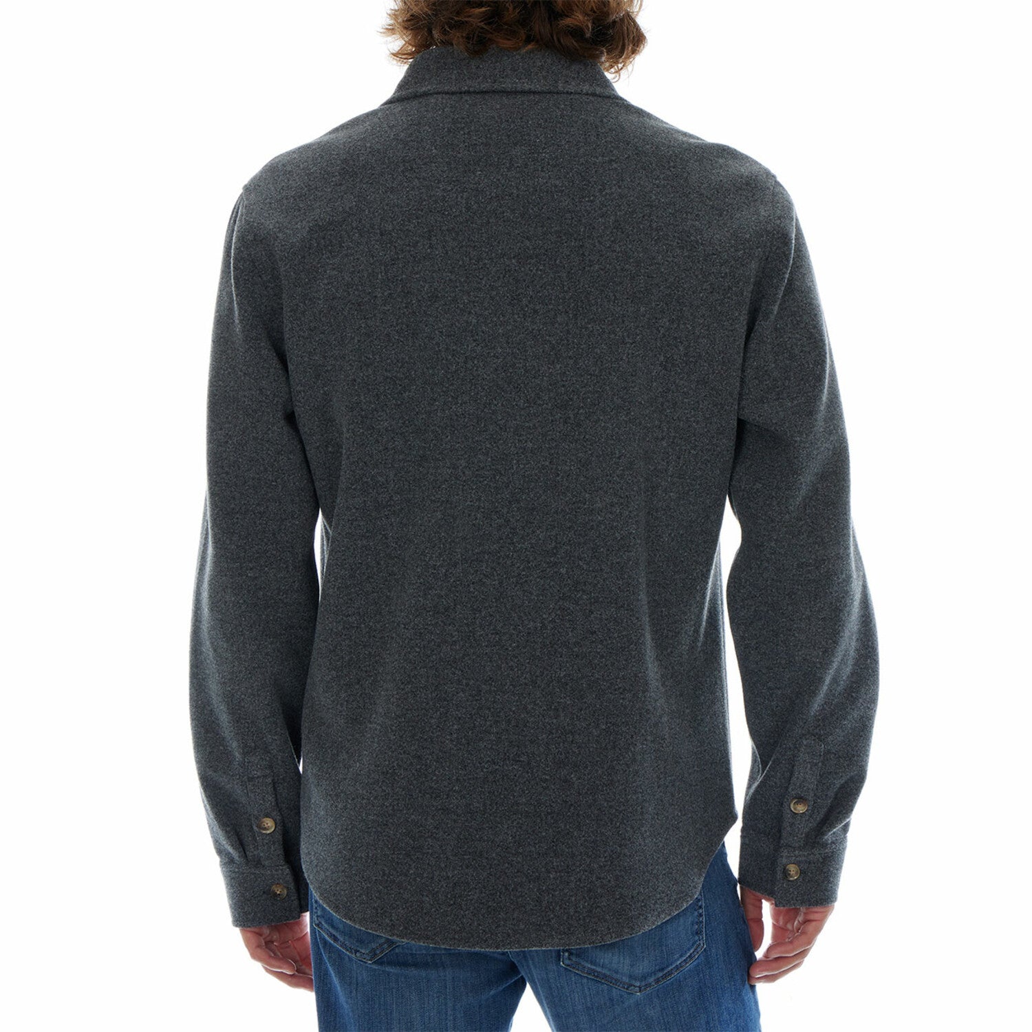 Bentley Heavy Faux Wool Work Shirt  // Charcoal