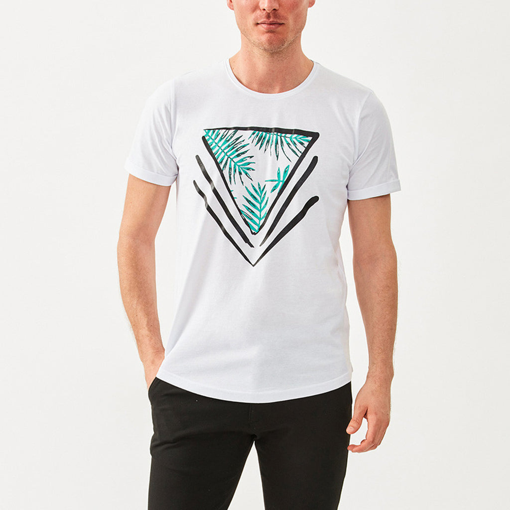 Palm Triangle T-Shirt // White