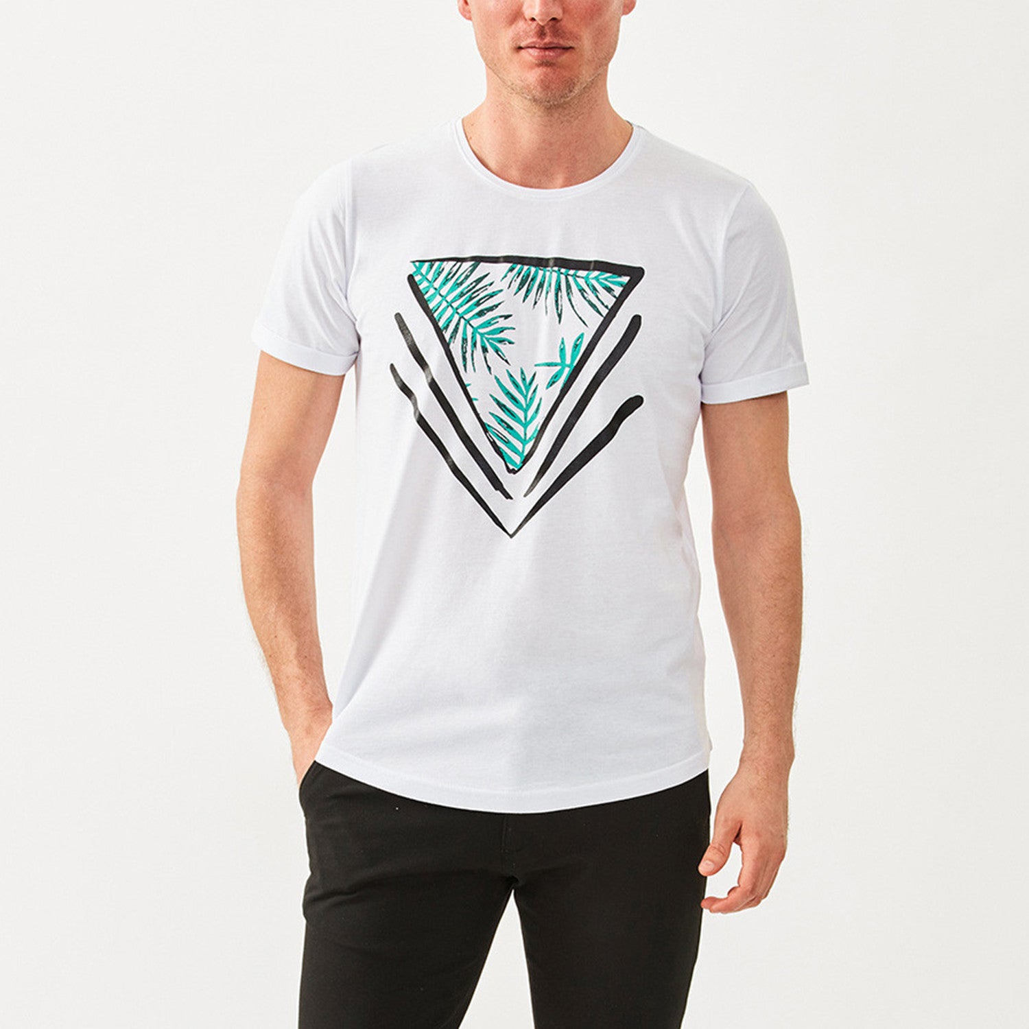 Palm Triangle T-Shirt // White