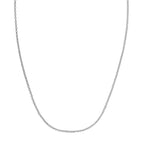 Double Extendable Cable Chain in 14k White Gold (1.40 mm)