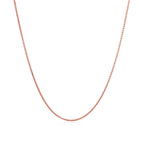 14k Rose Gold Diamond Cut Round Wheat Chain 0.6mm
