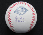 Jim Mecir Signed/Auto Yankees 100th OML Baseball JSA Inscr  186969
