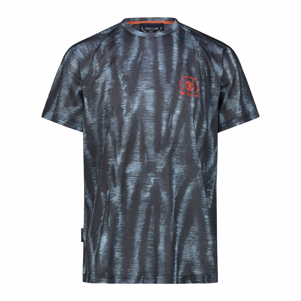 Crewneck Ergonomic Striped T-Shirt // Navy