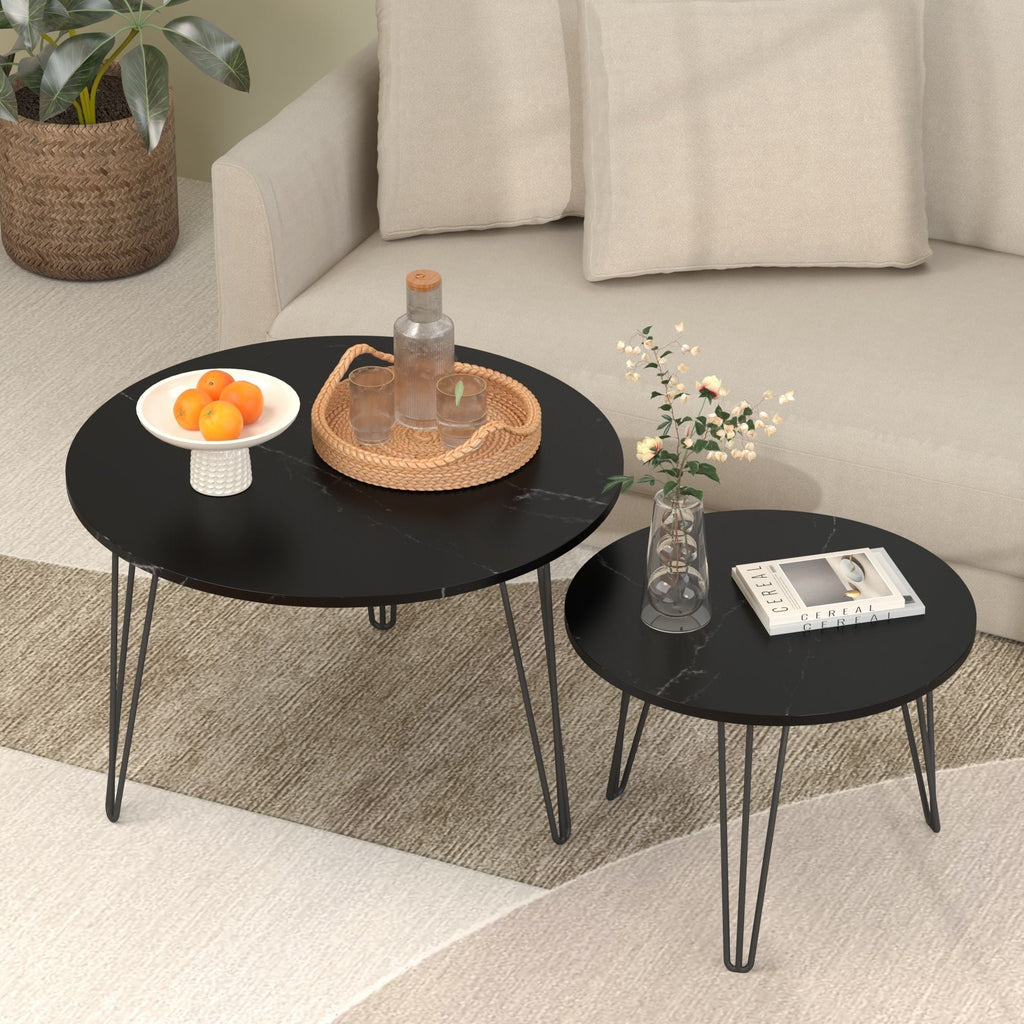 Round Nesting Coffee Table (Set of 2)