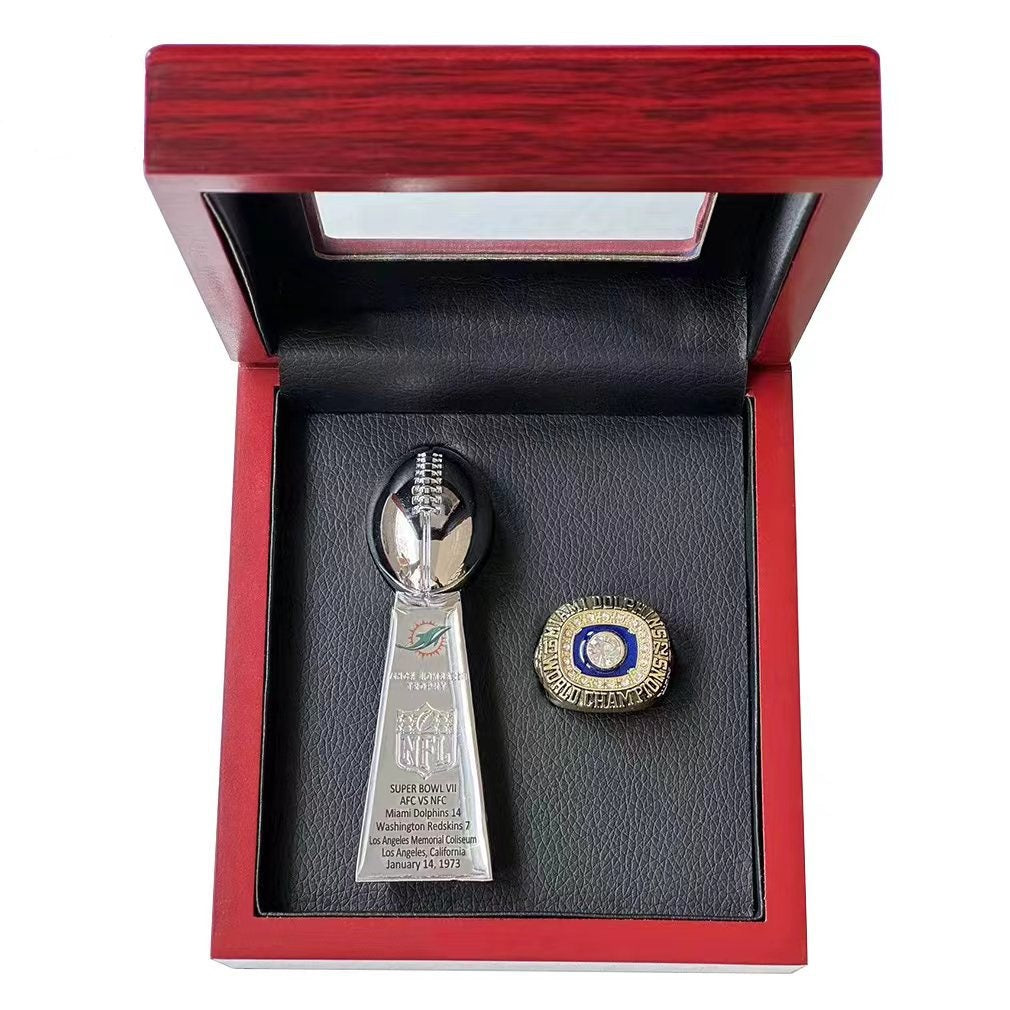 1973 & 1974 Miami Back-to-Back Championship Ring & Trophy Set – Replica Ring Set for Collectors & Fans