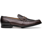 Ravello // Lizard Ring Leather Loafers // Brown