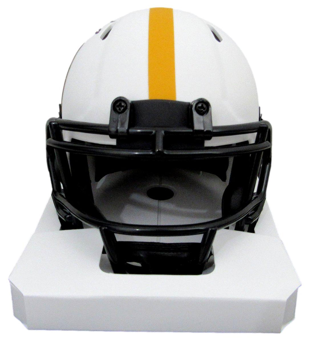 Jack Ham HOF Signed/Insc White Lunar Mini Helmet Steelers Becket Witness 192375