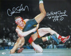 Cael Sanderson Signed/Inscribed 16x20 Photo Iowa State Wrestling JSA 193156