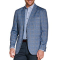 XC Flex Pinnacle Knit Blazer // Blue / Tan Shadow Plaid