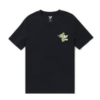 Hawaiian Tee For Men More Surf - Less Work By Loindaflow Tee Crew Neck 100% Cotton - BLACK