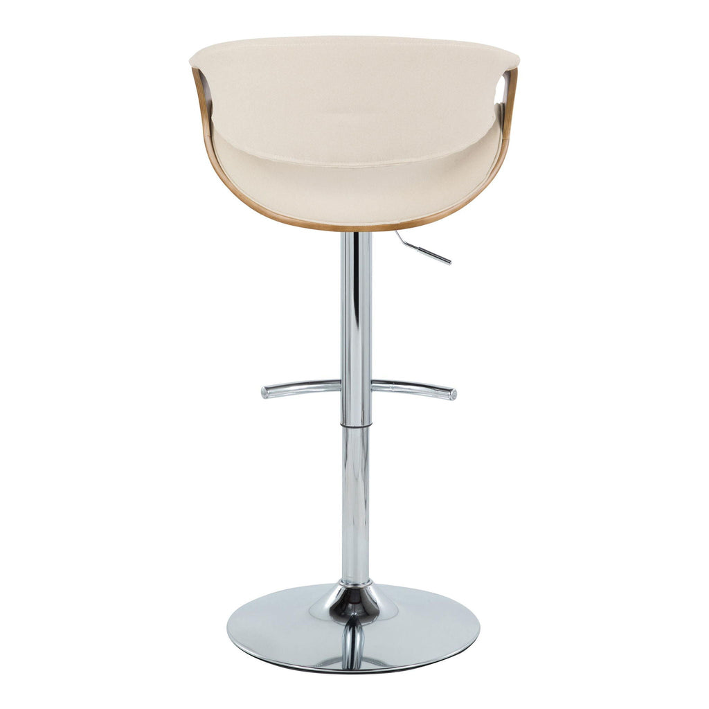 Curvo - Mid Century Modern Adjustable Barstool With Swivel (Set of 2) (2)
