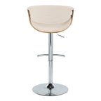 Curvo - Mid Century Modern Adjustable Barstool With Swivel (Set of 2) (2)