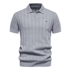 Knit Polo Shirt // Grey