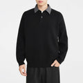 Henley Pullover Sweater // Black