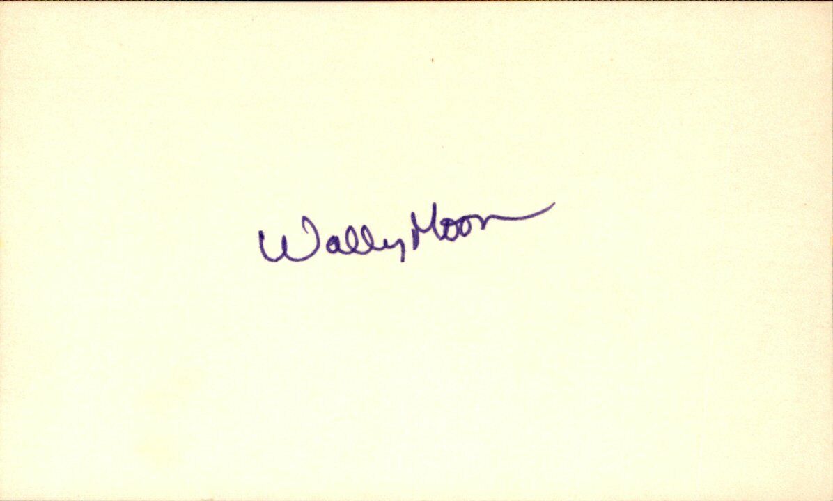 Wally Moon Cardinals 54 ROY d.2018 Signed/Autographed 3x5 Index Card  162487