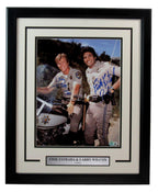 Larry Wilcox/Erik Estrada Dual-Signed 11x14 Photo "Chips" Framed Beckett 183647
