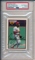 Terry Pendleton Cardinals Signed/Auto 1989 Bowman Card #437 PSA/DNA 164548