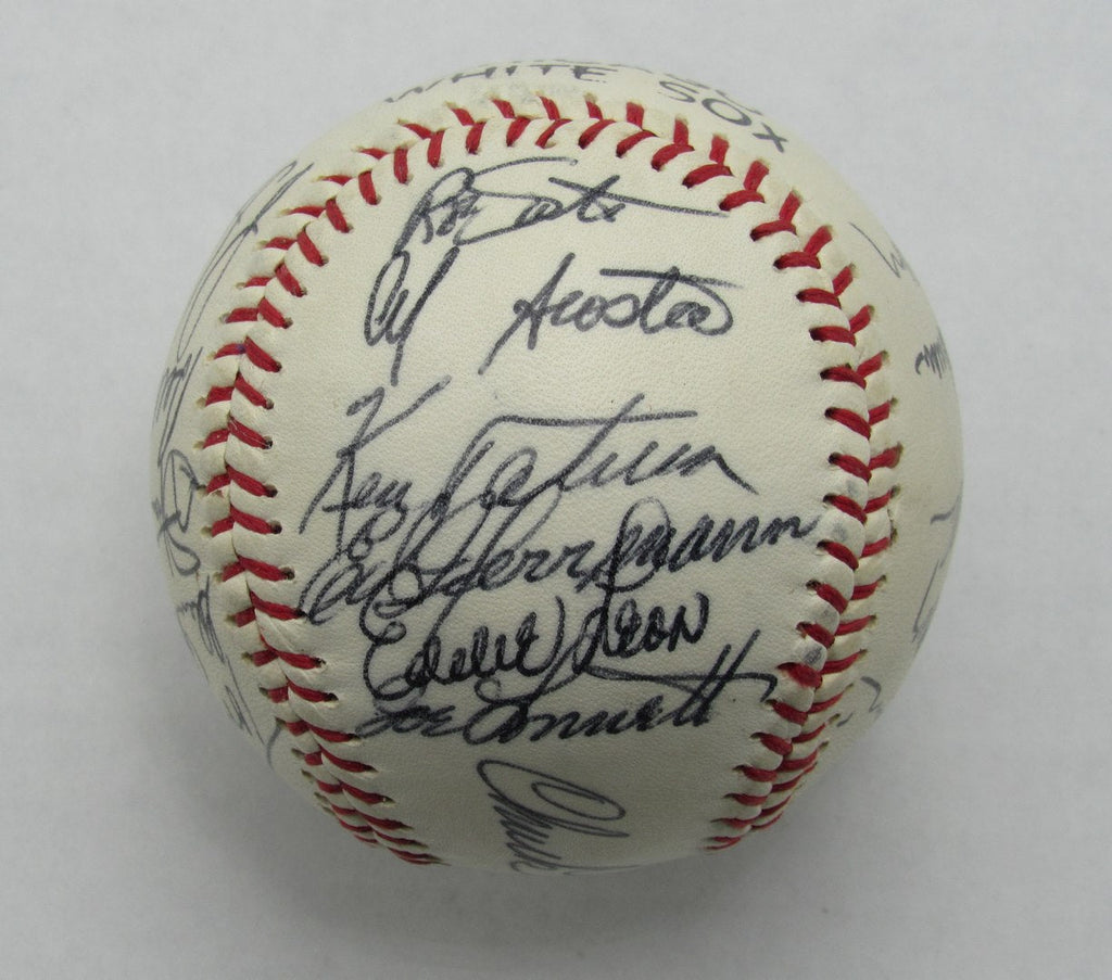 1974 White Sox Team signed by 22  Baseball Santo (HOF) Tanner Allen Wood 184934