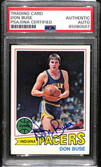 Don Buse Signed 1977 Topps Card #94 Indiana Pacers PSA/DNA 185701