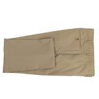 3 Roll 2 Button Trim Fit Cotton Suit // Tan