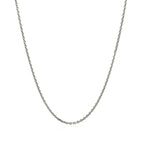 Sterling Silver Rhodium Plated Cable Chain 1.4mm