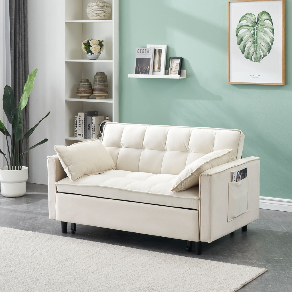 Sofa Bed With Pockets, 3 In 1 Convertible
