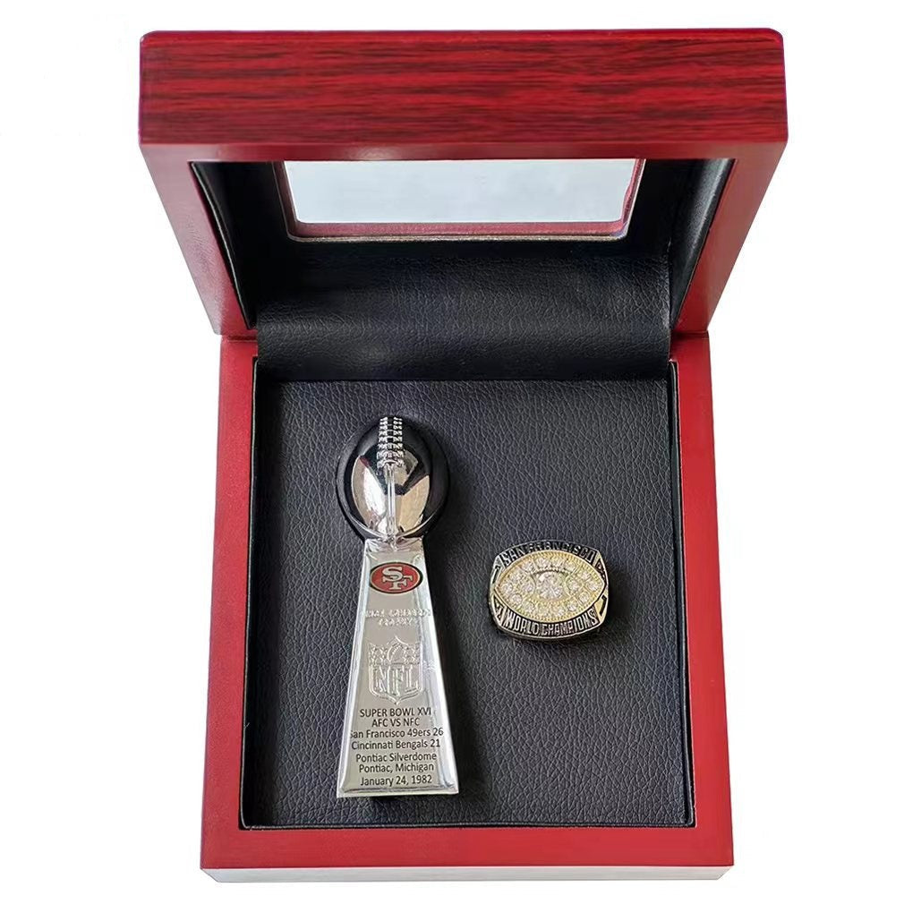 San Francisco 49ers Dynasty Era Ring & Trophy Set – Championship Replica Collector Display