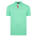Ross Short Sleeve Polo Shirt // Mint + Ecru