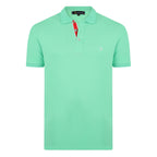 Ross Short Sleeve Polo Shirt // Mint + Ecru